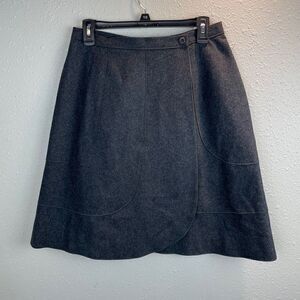 NWT Harve Bernard Gray Wool Blend Skirt Size 8
